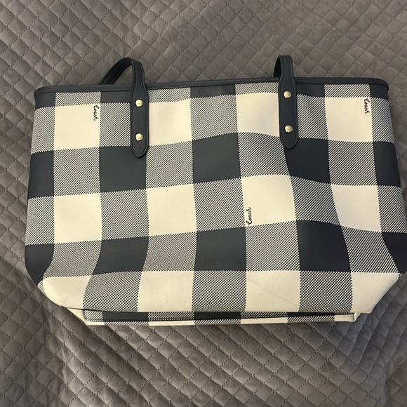 Coach Buffalo Plaid City Zip Tote Shoulder Bag Style No. F66929 - Picture 2 of 5